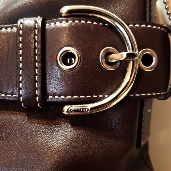 4321-Túi đeo vai/đeo chéo-COACH Soho brown leather crossbody bag-Gần như mới7