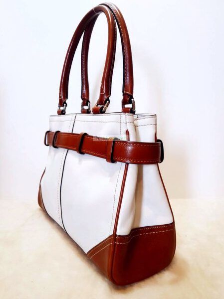 4324-Túi xách tay-COACH Hampton white leather tote bag3