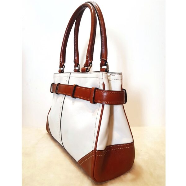 4324-Túi xách tay-COACH Hampton white leather tote bag4