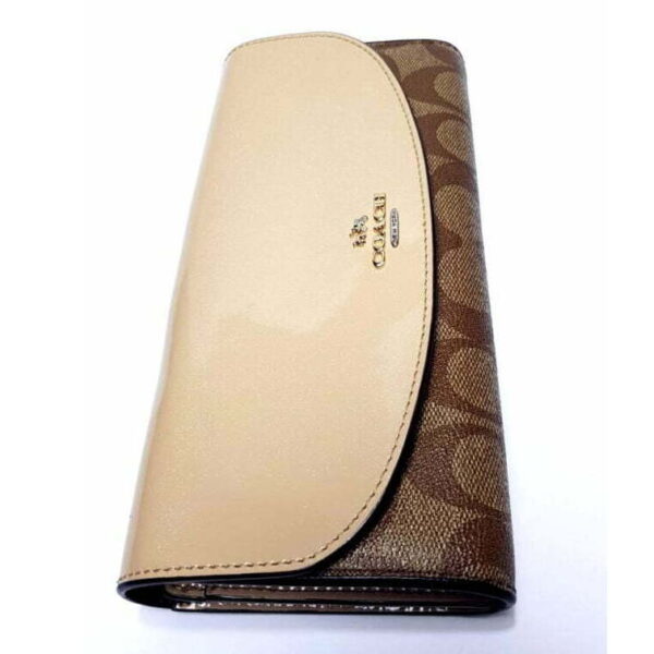 5012-Ví dài nữ-COACH Signature PVC Slim Envelop Wallet F540220