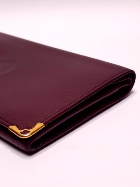 5018-Ví dài nữ-CARTIER Gama Mouth Mast Line Bordeaux Toad Compa long wallet10