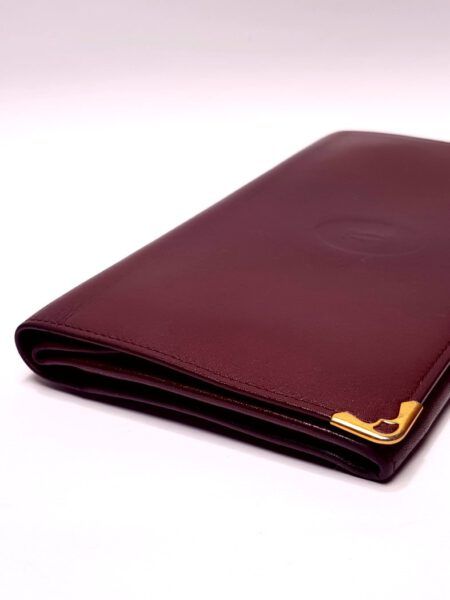 5018-Ví dài nữ-CARTIER Gama Mouth Mast Line Bordeaux Toad Compa long wallet11