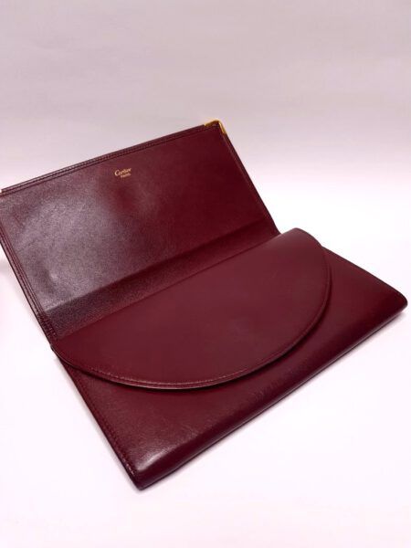 5018-Ví dài nữ-CARTIER Gama Mouth Mast Line Bordeaux Toad Compa long wallet2