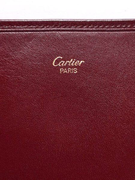 5018-Ví dài nữ-CARTIER Gama Mouth Mast Line Bordeaux Toad Compa long wallet8