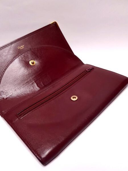 5018-Ví dài nữ-CARTIER Gama Mouth Mast Line Bordeaux Toad Compa long wallet4