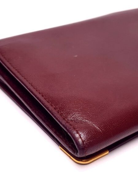 5018-Ví dài nữ-CARTIER Gama Mouth Mast Line Bordeaux Toad Compa long wallet13