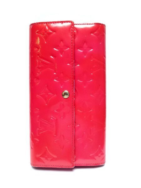 5000-Ví dài nữ-LOUIS VUITTON vernis pink leather wallet0