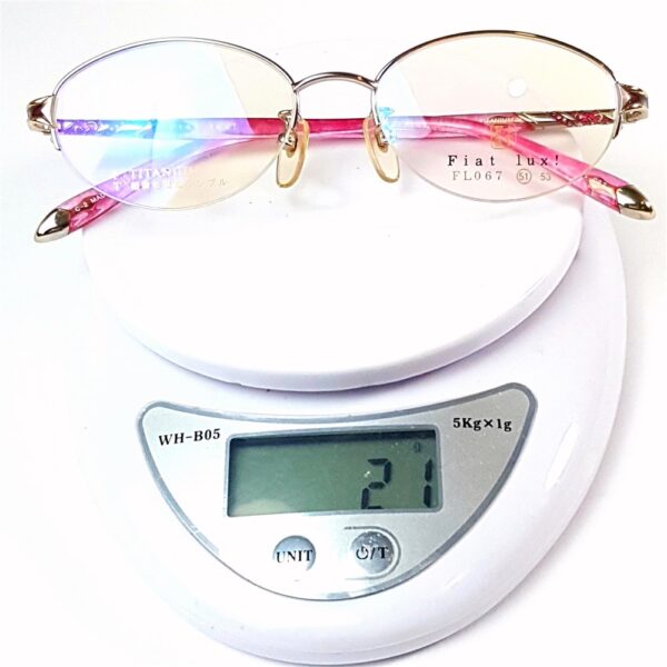 5586-Gọng kính nữ-Mới/Chưa sử dụng-FIAT LUX FL 067 half rim eyeglasses frame20