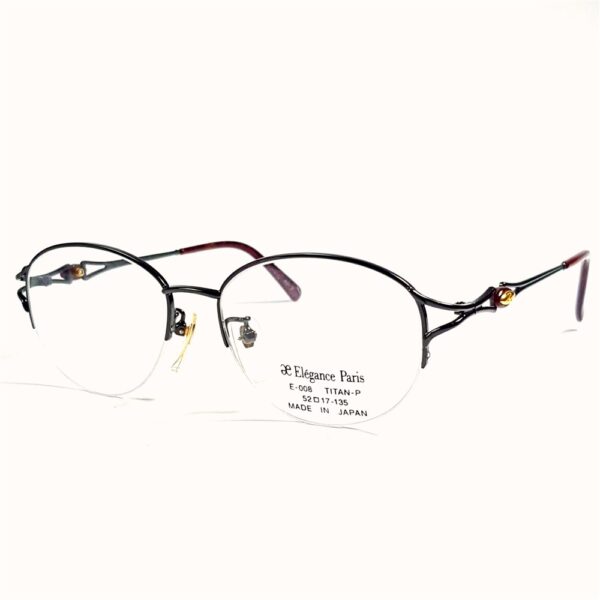 5491-Gọng kính nữ-Mới/Chưa sử dụng-ELEGANCE E008 halfrim eyeglasses frame1