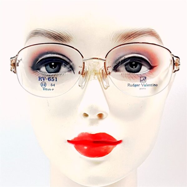 5540-Gọng kính nữ-Mới/Chưa sử dụng-RUDGER VALENTINO RV 651 half rim eyeglasses frame21