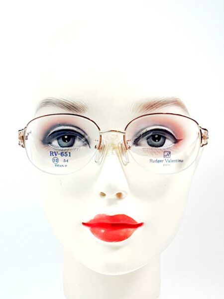 5540-Gọng kính nữ (new)-RUDGER VALENTINO RV 651 halfrim eyeglasses frame0
