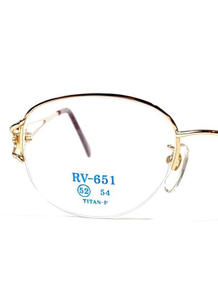 5540-Gọng kính nữ (new)-RUDGER VALENTINO RV 651 halfrim eyeglasses frame5