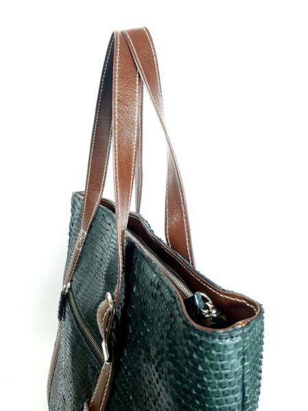 4065-Túi xách tay da trăn-Python leather green tote bag10