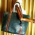 4065-Túi xách tay da trăn-Python leather green tote bag1