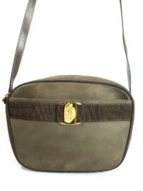 4087-Túi đeo chéo-SALVATORE FERRAGAMO Vara suede leather crossbody bag