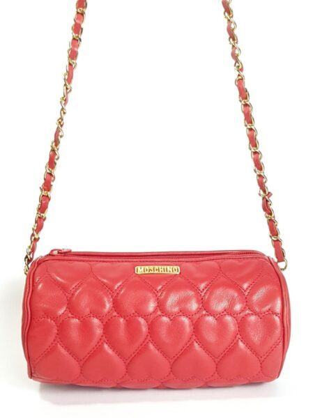 4083-Túi đeo chéo/đeo vai-MOSCHINO chain mini heart quilted crossbody bag0