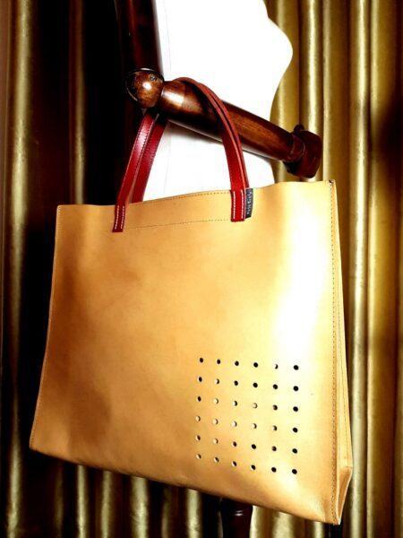 4105-Túi xách tay-ORLA KIELY fine leather tot bag2