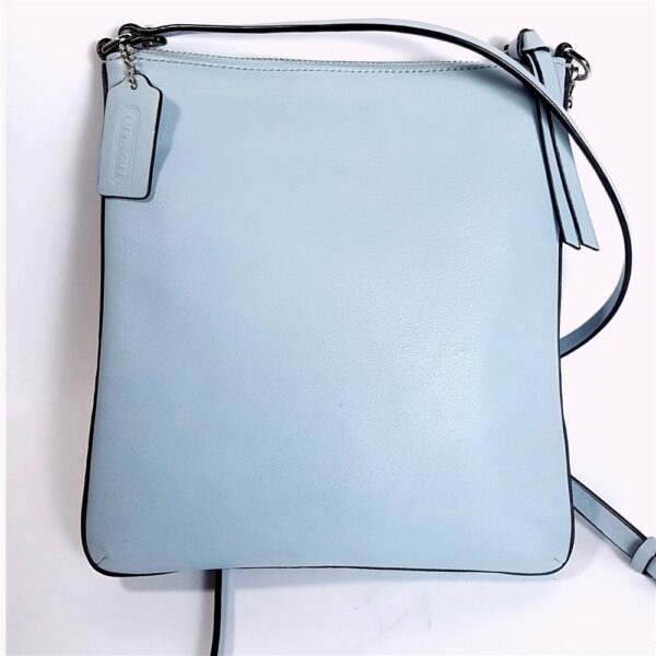 4136-Túi đeo chéo nhỏ-COACH small crossbody light blue leather bag-Khá mới2