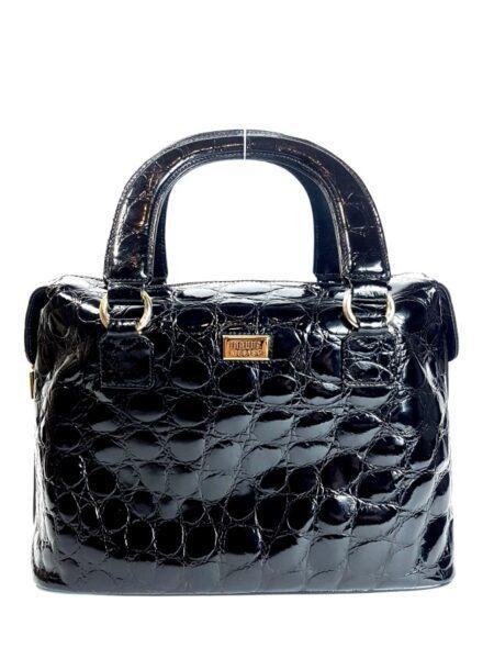 4197-Túi xách tay-GIANFRANCO FERRE Calfskin crocodile embossed handbag2