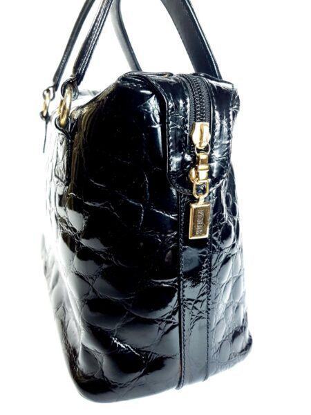 4197-Túi xách tay-GIANFRANCO FERRE Calfskin crocodile embossed handbag5