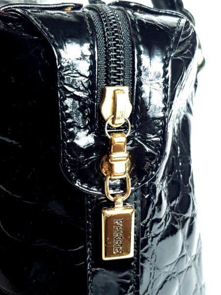 4197-Túi xách tay-GIANFRANCO FERRE Calfskin crocodile embossed handbag16