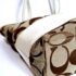 4305-Túi xách tay/đeo vai-COACH canvas white tote bag12