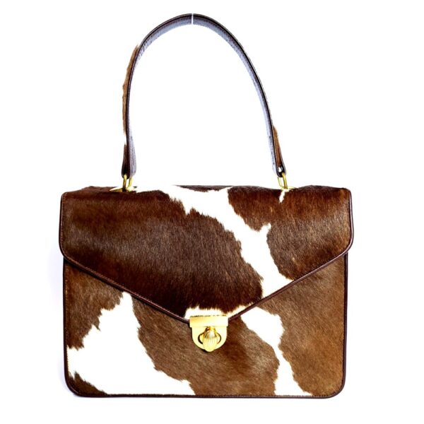 4270-Túi xách tay-Cow hair leather handbag1