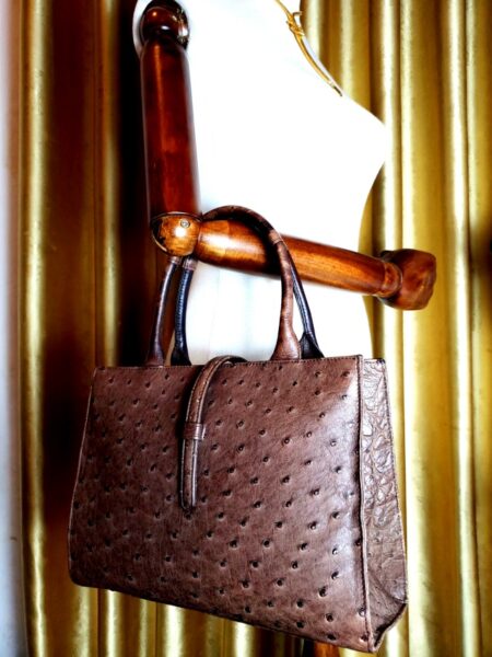 4259-Túi xách tay da đà điểu-Ostrich leather tote bag1