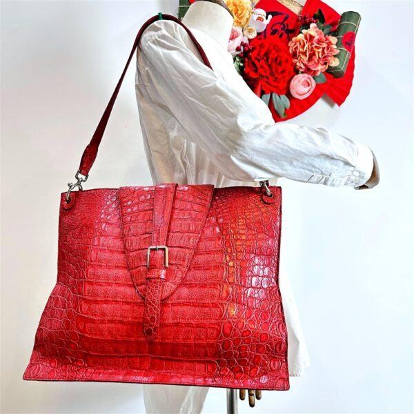 4252-Túi xách tay/đeo vai da cá sấu-JRA Crocodile leather tote bag0