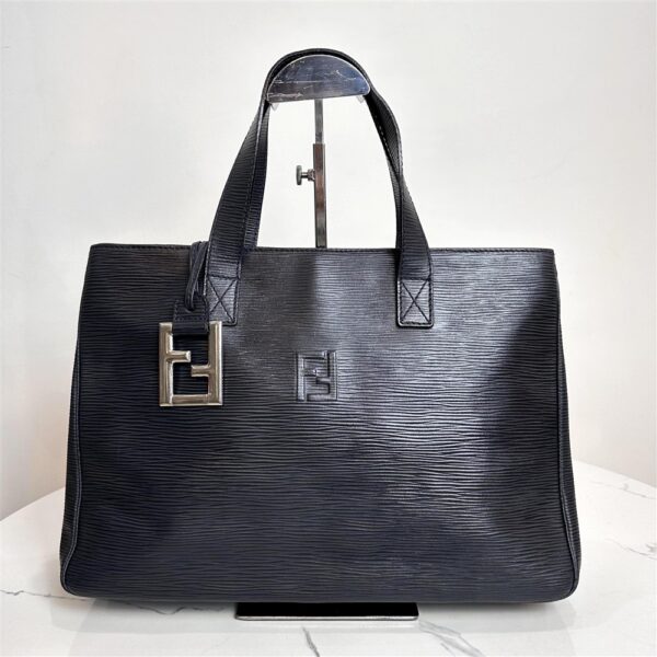 4081-Túi xách tay/đeo vai-FENDI epi leather FF logo tote bag0