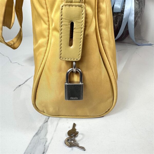 4143-Túi xách tay-PRADA Tessuto yellow cloth handbag13