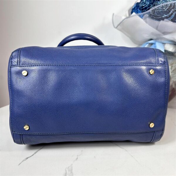 4092-Túi xách tay/đeo vai/đeo chéo-TORY BURCH Amanda blue leather satchel bag6