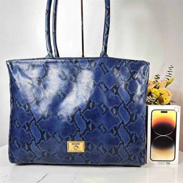 4084-Túi xách tay đeo vai-MOSCHINO python leather embossed large tote bag3