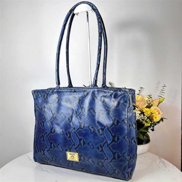4084-Túi xách tay đeo vai-MOSCHINO python leather embossed large tote bag2