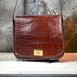 4071-Túi đeo vai/đeo chéo-NANNINI Firenze crocodile embossed crossbody bag