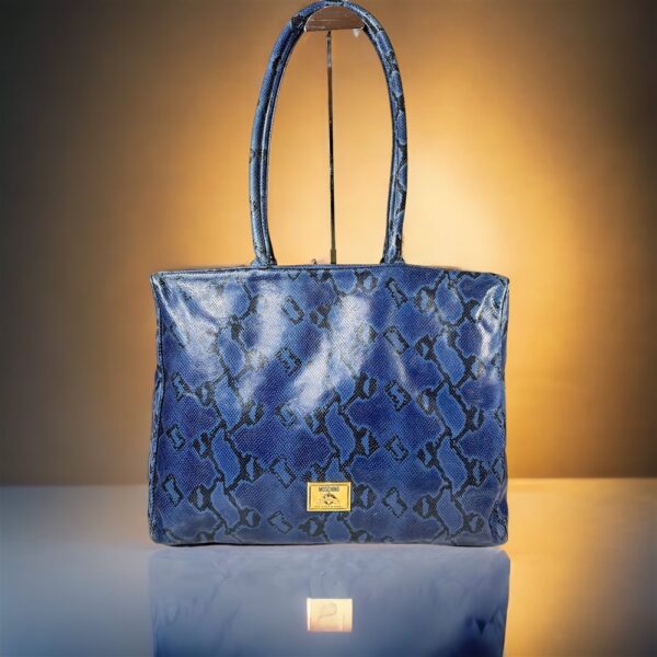 4084-Túi xách tay đeo vai-MOSCHINO python leather embossed large tote bag0
