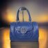 4092-Túi xách tay/đeo vai/đeo chéo-TORY BURCH Amanda blue leather satchel bag0