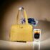4143-Túi xách tay-PRADA Tessuto yellow cloth handbag0
