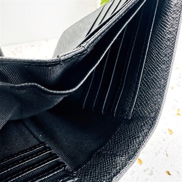 5015-Ví chữ nhật nữ/nam-LEATHER JEWELS Bifold black leather wallet-Gần như mới11