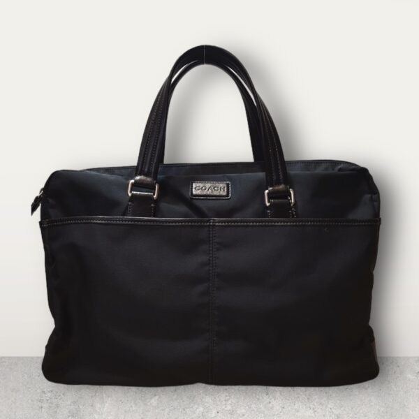 4082-Cặp nam-COACH cloth & leather business bag-Như mới0
