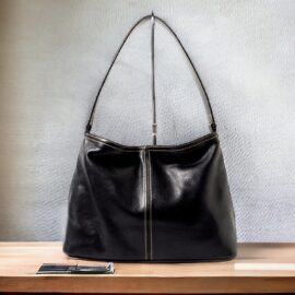 4339-Túi xách tay/đeo vai-CHARLES JOURDAN leather hobo bag