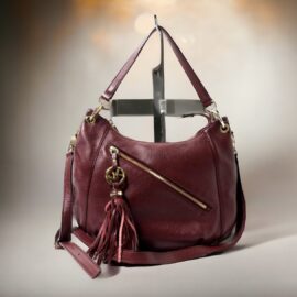 4348-Túi xách tay/đeo vai-MICHAEL KORS Charm Tassel Covertible leather satchel bag