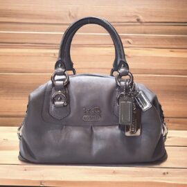 4314-Túi xách tay/đeo vai-COACH Ashley gray leather satchel bag