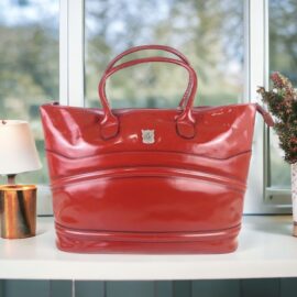 4245-Túi xách tay-PAUL SMITH red patent leather large tote bag