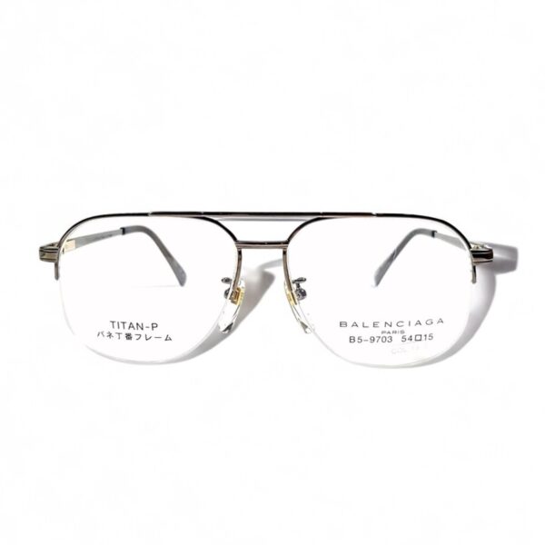 5587-Gọng kính nam-Mới/Chưa sử dụng-BALENCIAGA B5 9703 half rim eyeglasses frame0