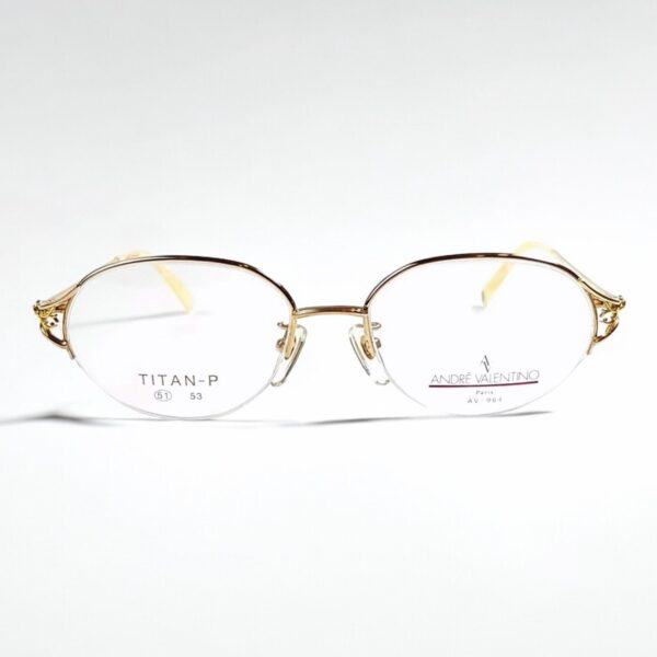 5541-Gọng kính nữ-Mới/Chưa sử dụng-ANDRE VALENTINO AV 964 halfrim eyeglasses frame0