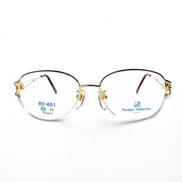 5540-Gọng kính nữ-Mới/Chưa sử dụng-RUDGER VALENTINO RV 651 half rim eyeglasses frame0