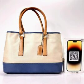 4308-Túi xách tay-COACH Hampton cloth & leather tote bag-Đã sử dụng