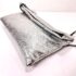 4334-Túi xách tay/đeo vai-GIANNI CHIARINI Silver Leather Clutch/Shouler Bag-Đã sử dụng/Khá mới6