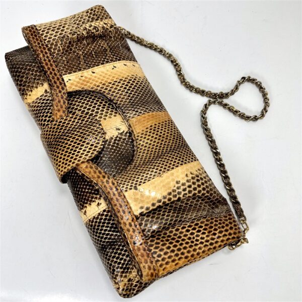 4271-Túi xách tay/đeo vai da rắn-TAMBU Snake skin handle/shoulder bag/Clutch-Đã sử dụng2